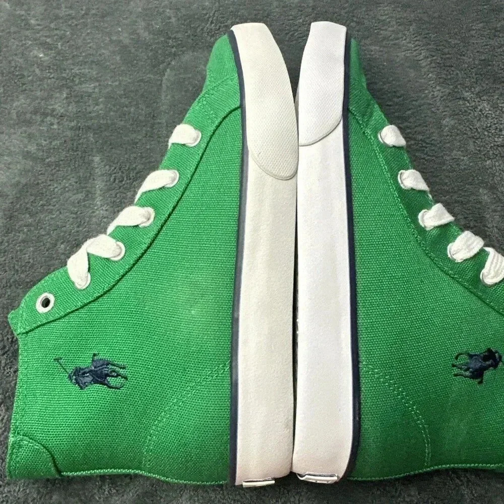 Polo Ralph Lauren Kelly Brisbane Hi 91718 Kids Sneaker Green Size 1 New